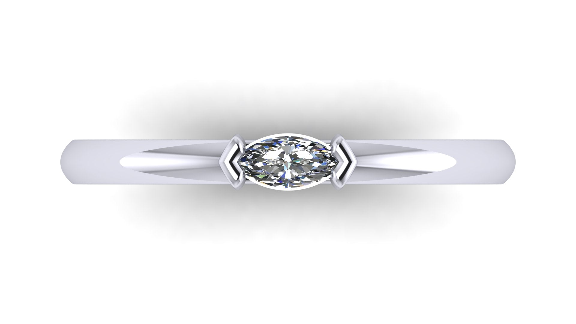 Anillo de diamante cortemarquise - Cinthia