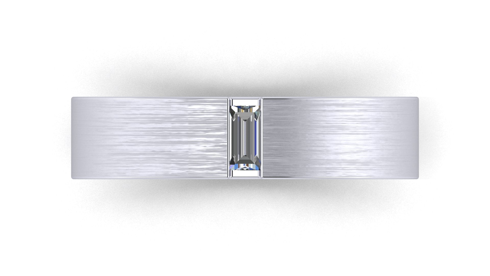 Anillo de compromiso solitario baguette - Hector