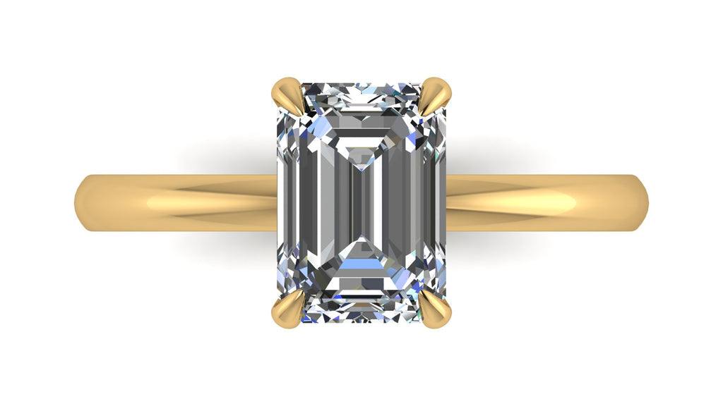 Anillo de compromiso solitario esmeralda - Mariano