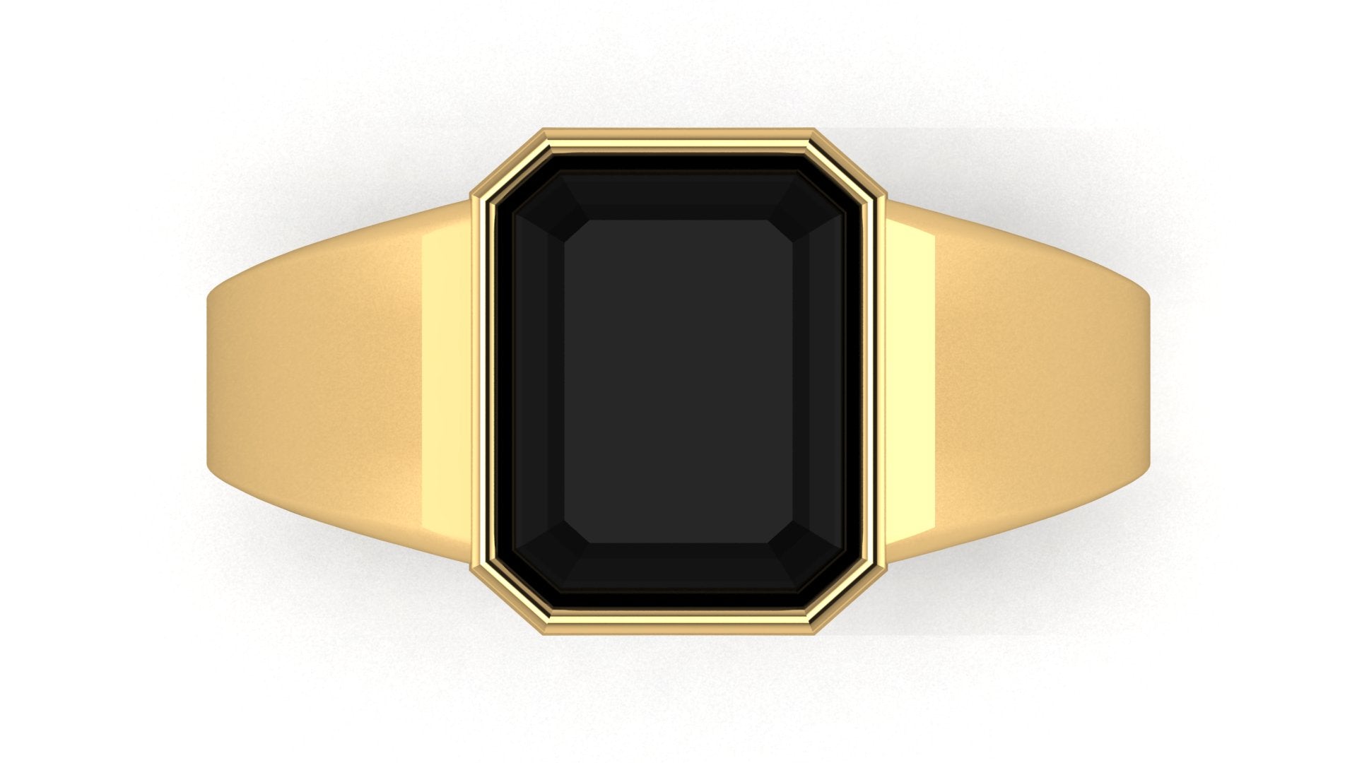 Anillo de hombre bicelado con ónix - Raul