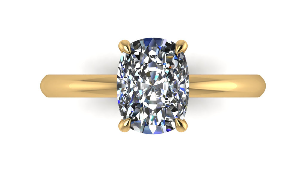 Anillo de compromiso solitario corte cushion - Gabriel