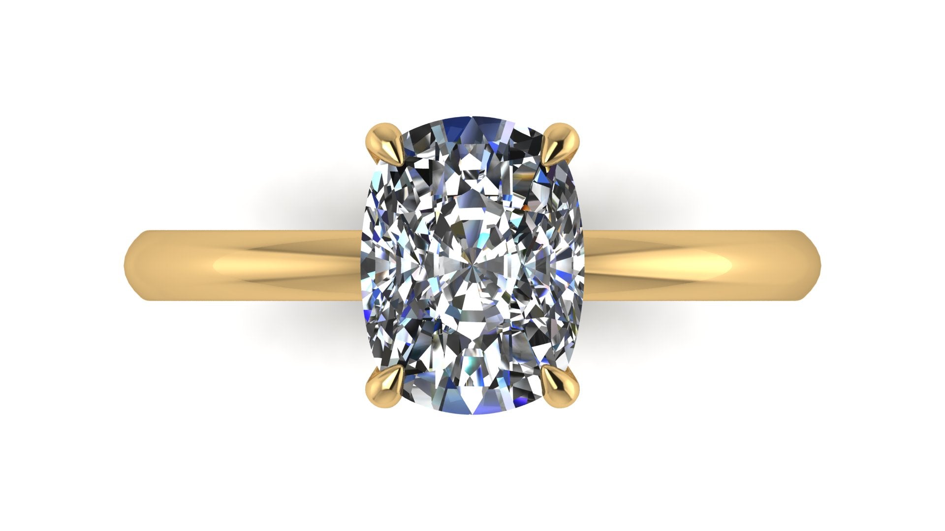 Anillo de compromiso solitario corte cushion - Gabriel