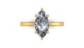 Anillo de compromiso solitario marquise - Santiago
