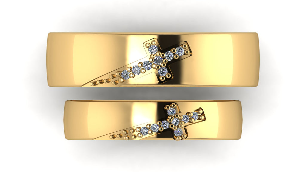 Argollas de Matrimonio con cruz - Cristina