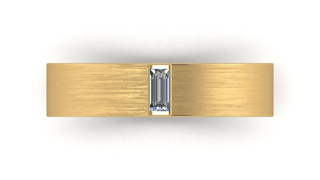 Anillo de compromiso solitario baguette - Hector