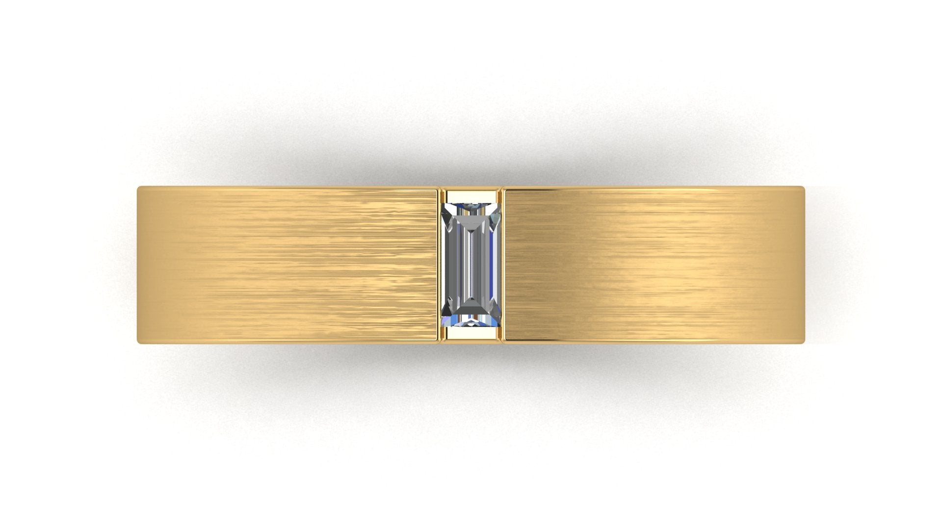 Anillo de compromiso solitario baguette - Hector