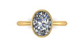 Anillo de compromiso solitario bicelado  ovalado - Emiliano