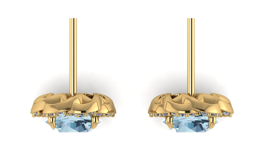 Aretes de aquamarina - Sara