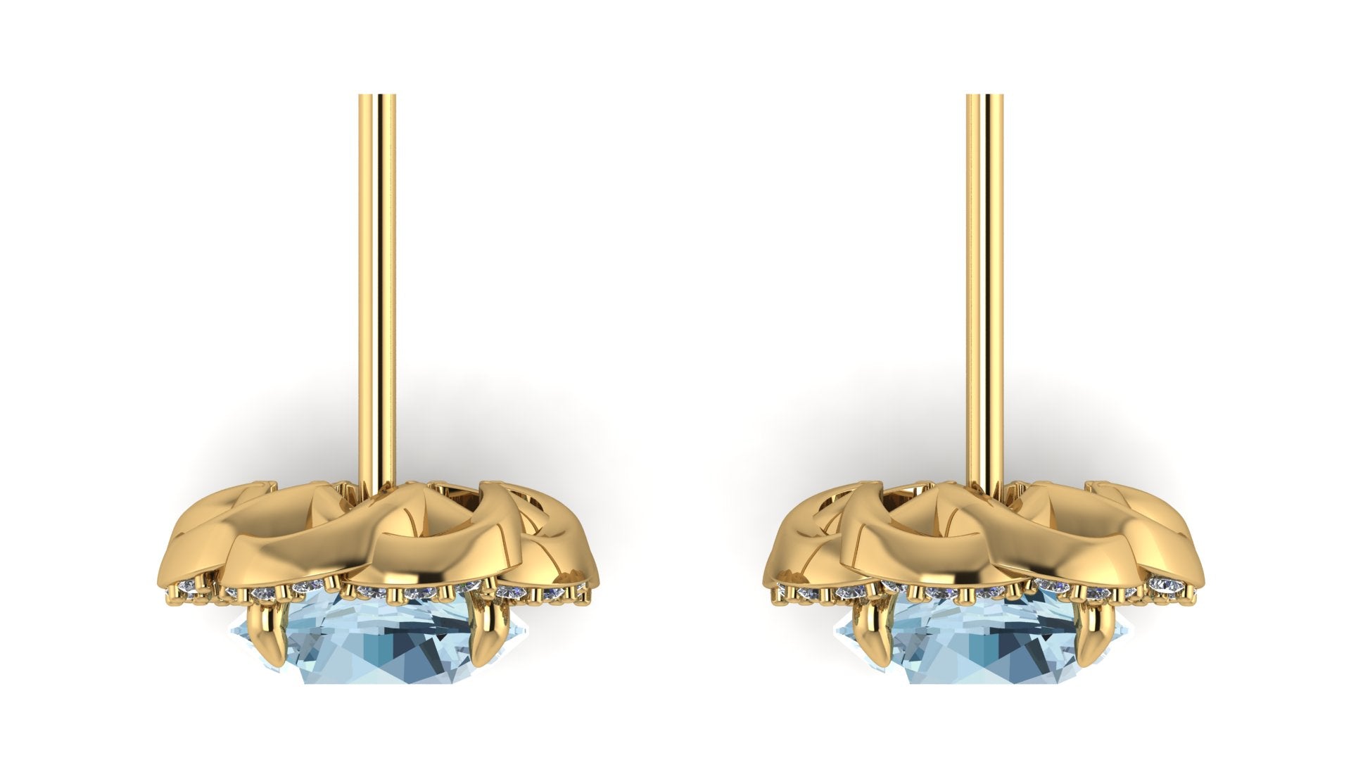 Aretes de aquamarina - Sara