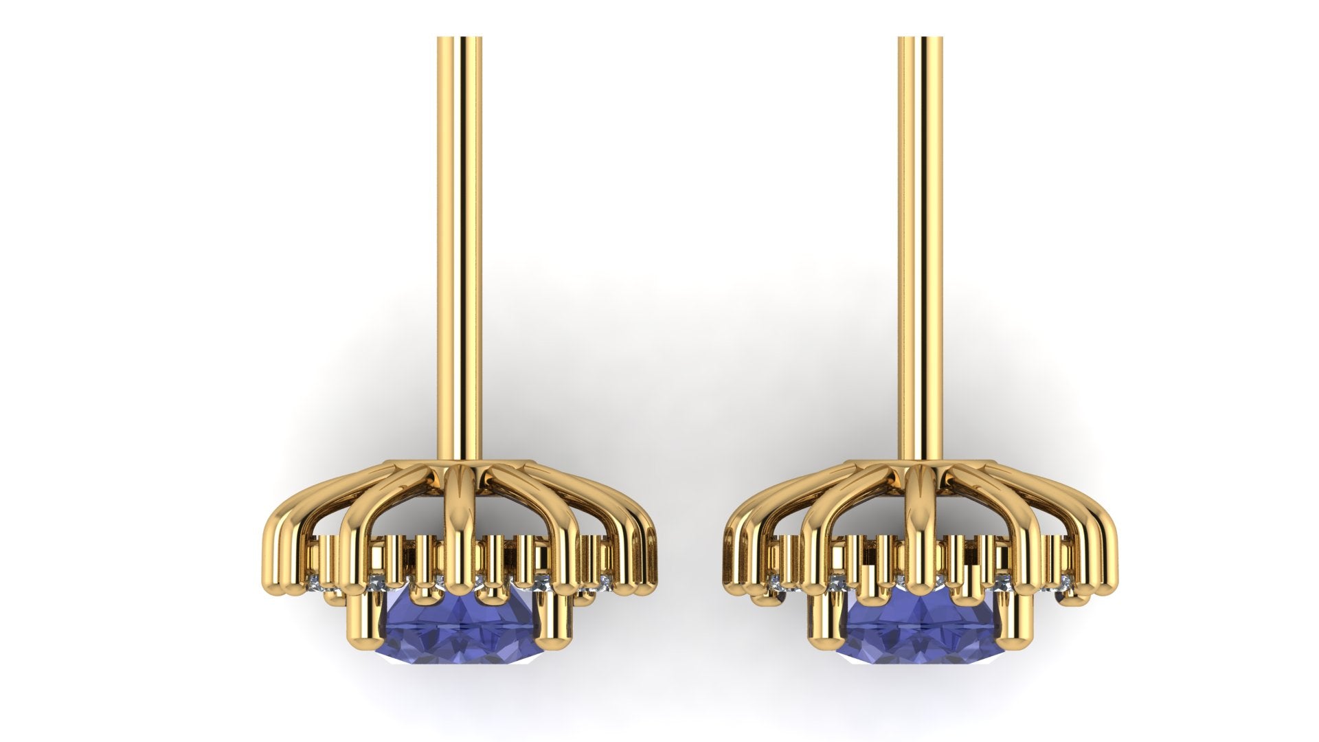 Aretes de tanzanita - Carmen