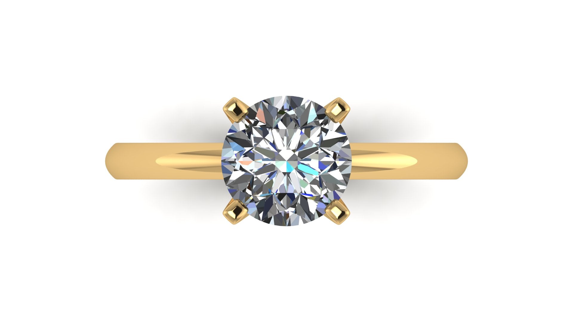 Anillo de compromiso solitario redondo -  Enrique
