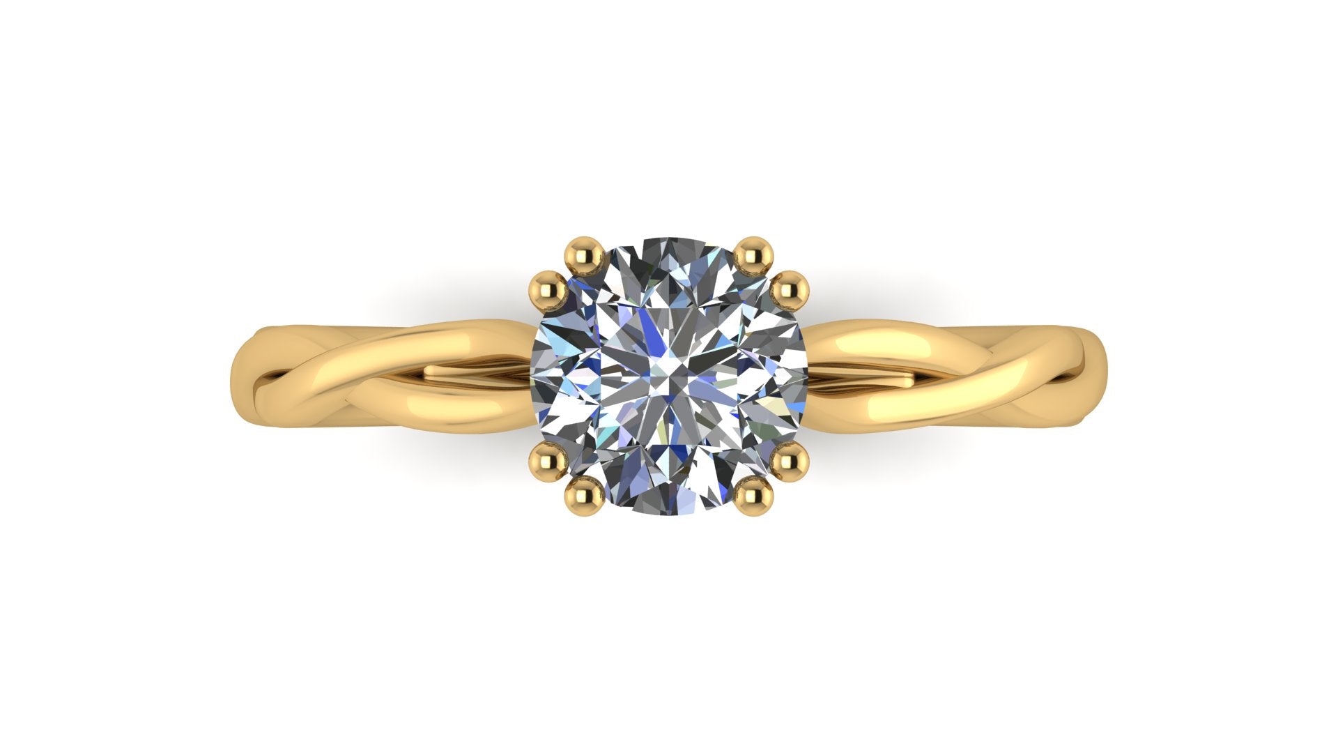 Anillo de compromiso solitario redondo -  Ernesto