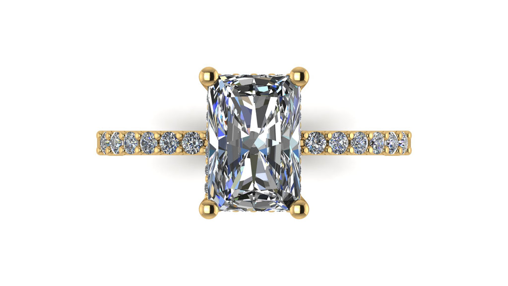 Anillo de compromiso  cushion, diamantes en halo - Alejandro