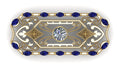 Broche  con zafiros y diamantes - Kala