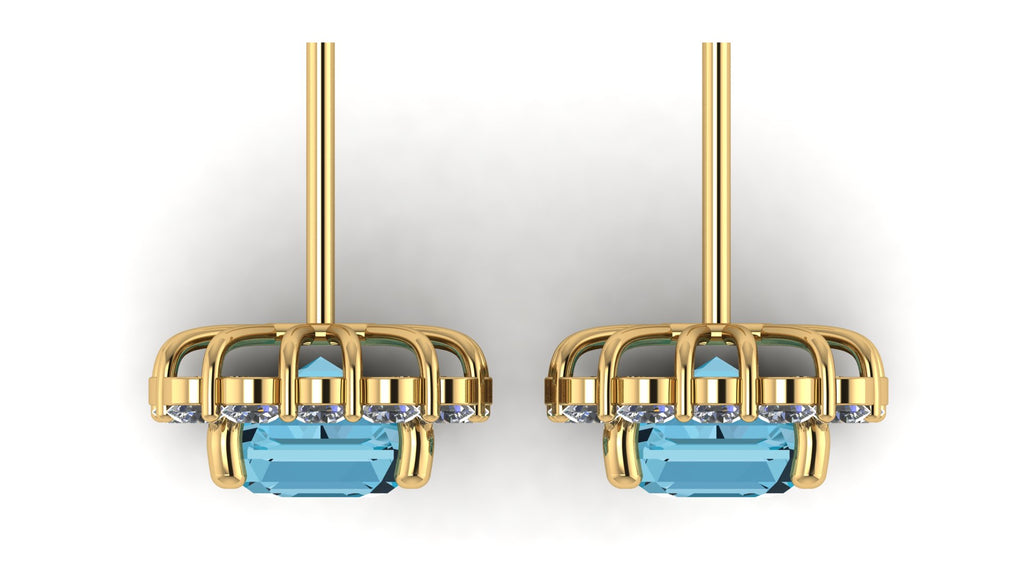Aretes de topacio azul - Claudia