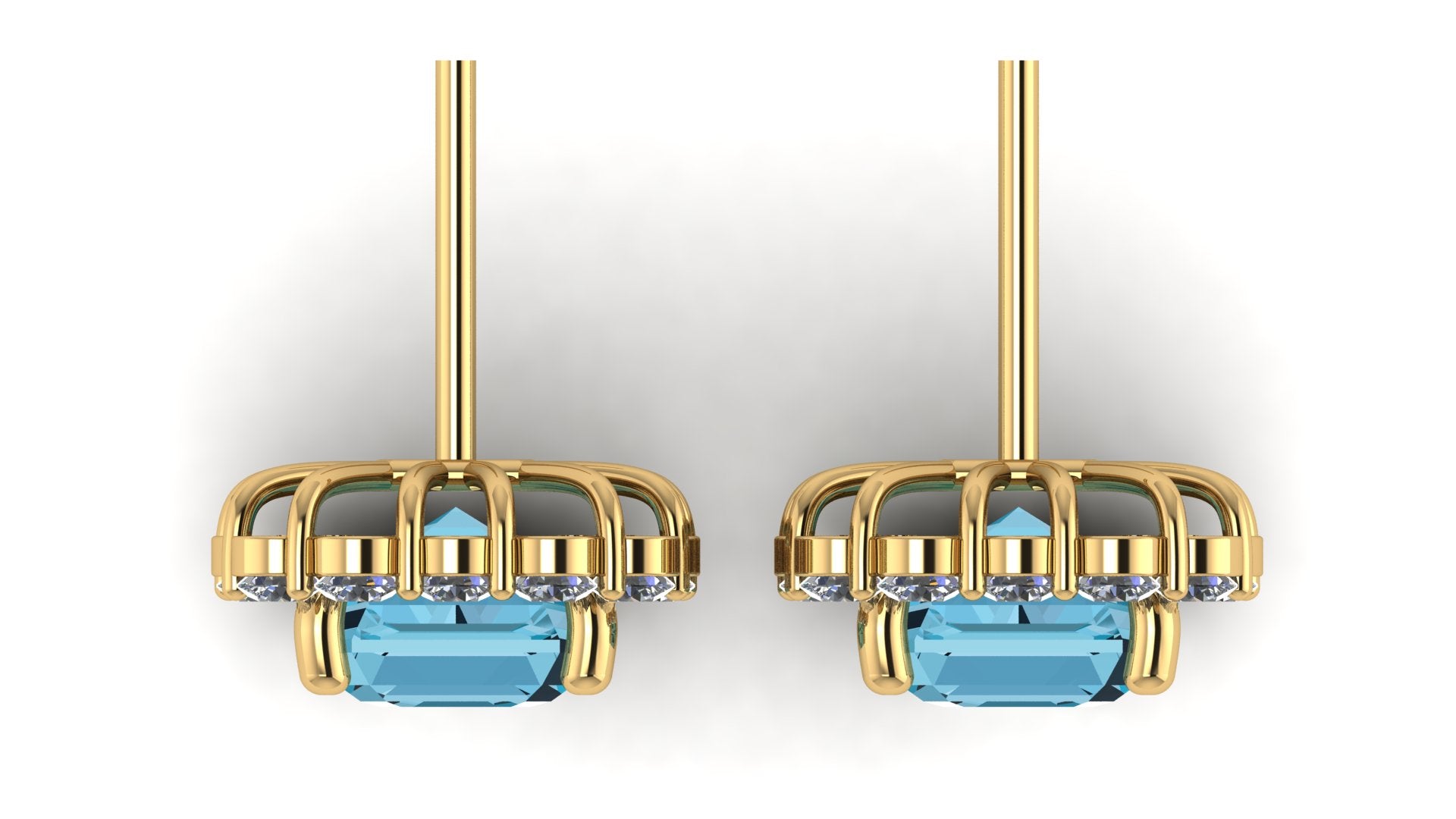 Aretes de topacio azul - Claudia