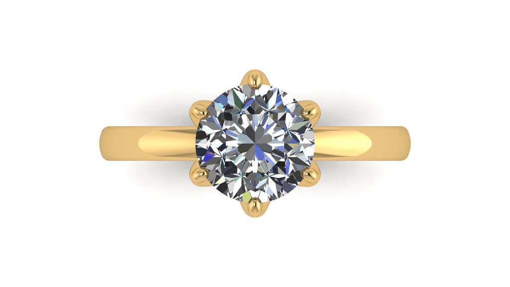 Anillo de compromiso solitario redondo -  Arturo
