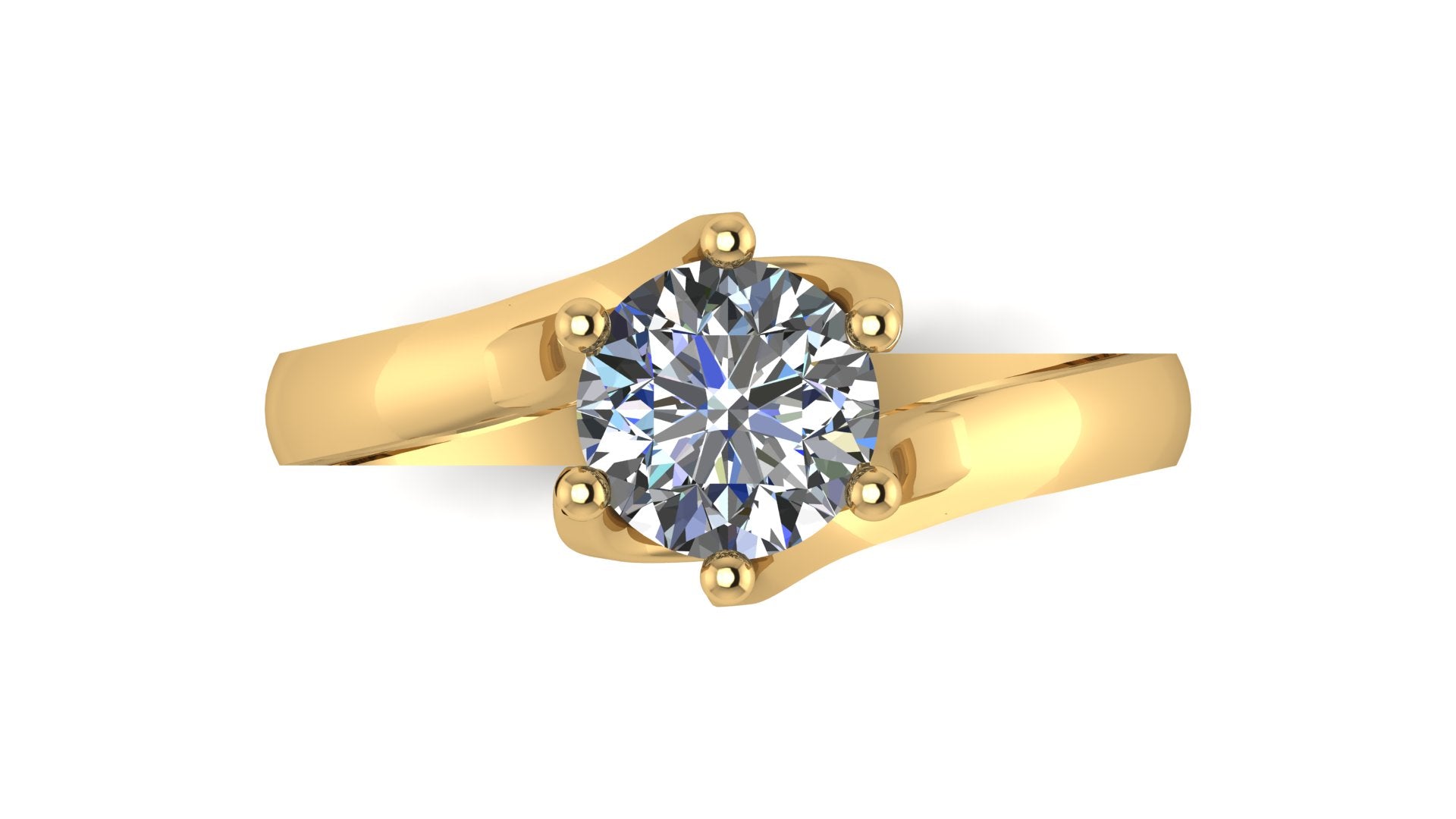 Anillo de compromiso solitario redondo -  Carlos
