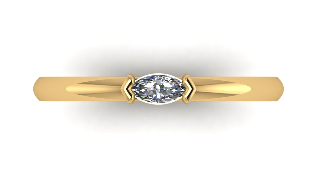 Anillo de diamante cortemarquise - Cinthia