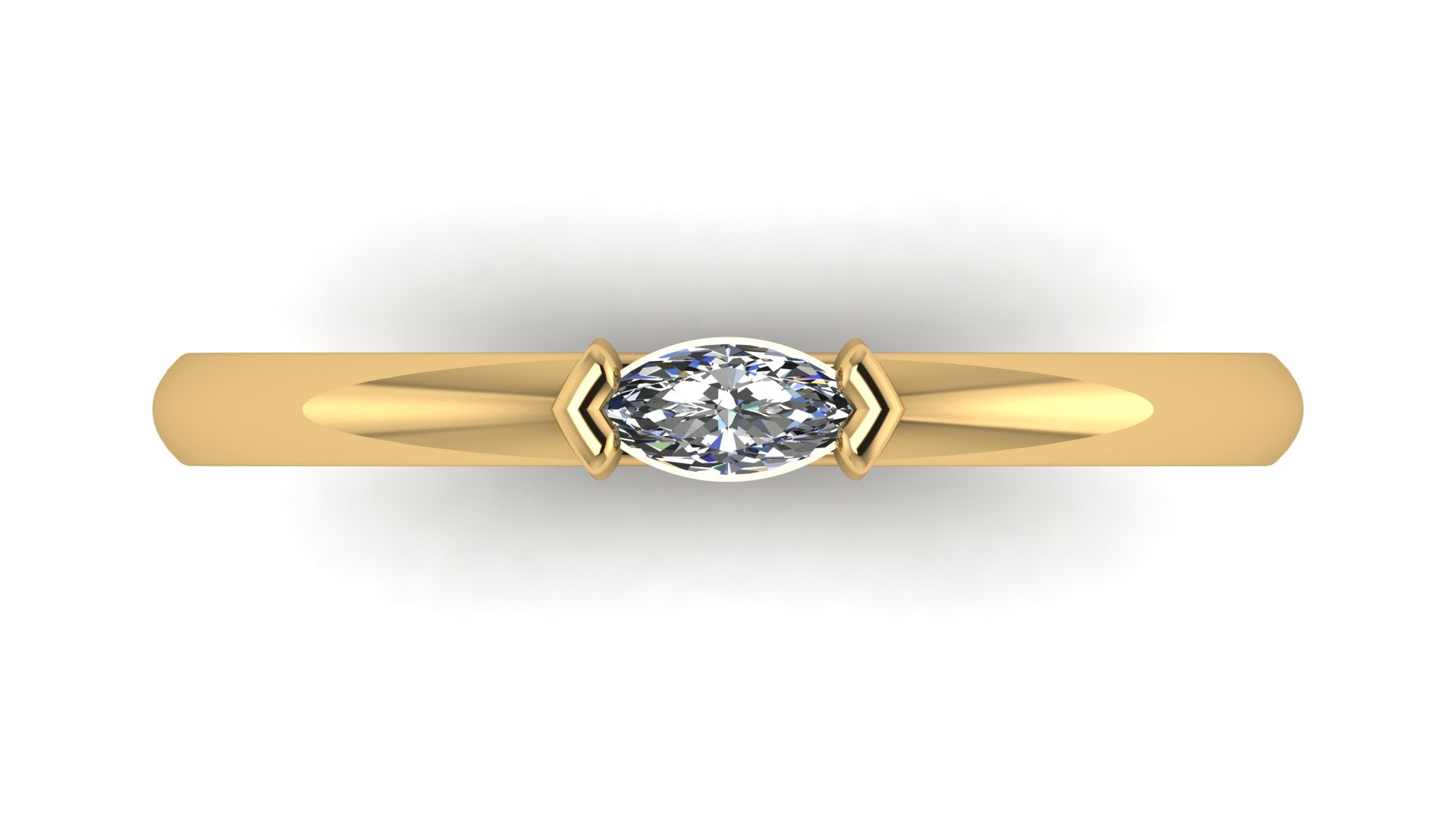 Anillo de diamante cortemarquise - Cinthia