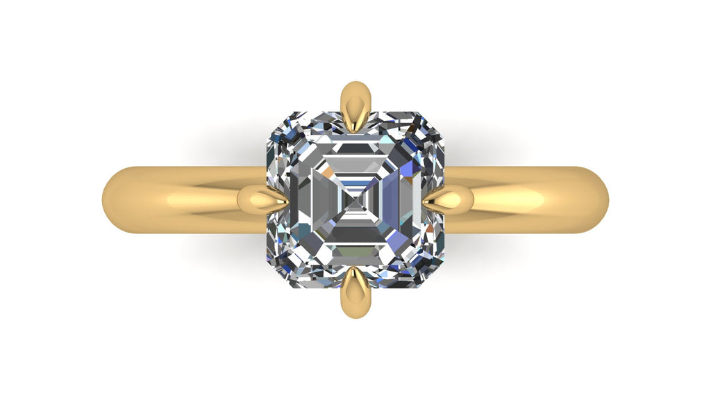 Anillo de compromiso solitario ascher - Adrian