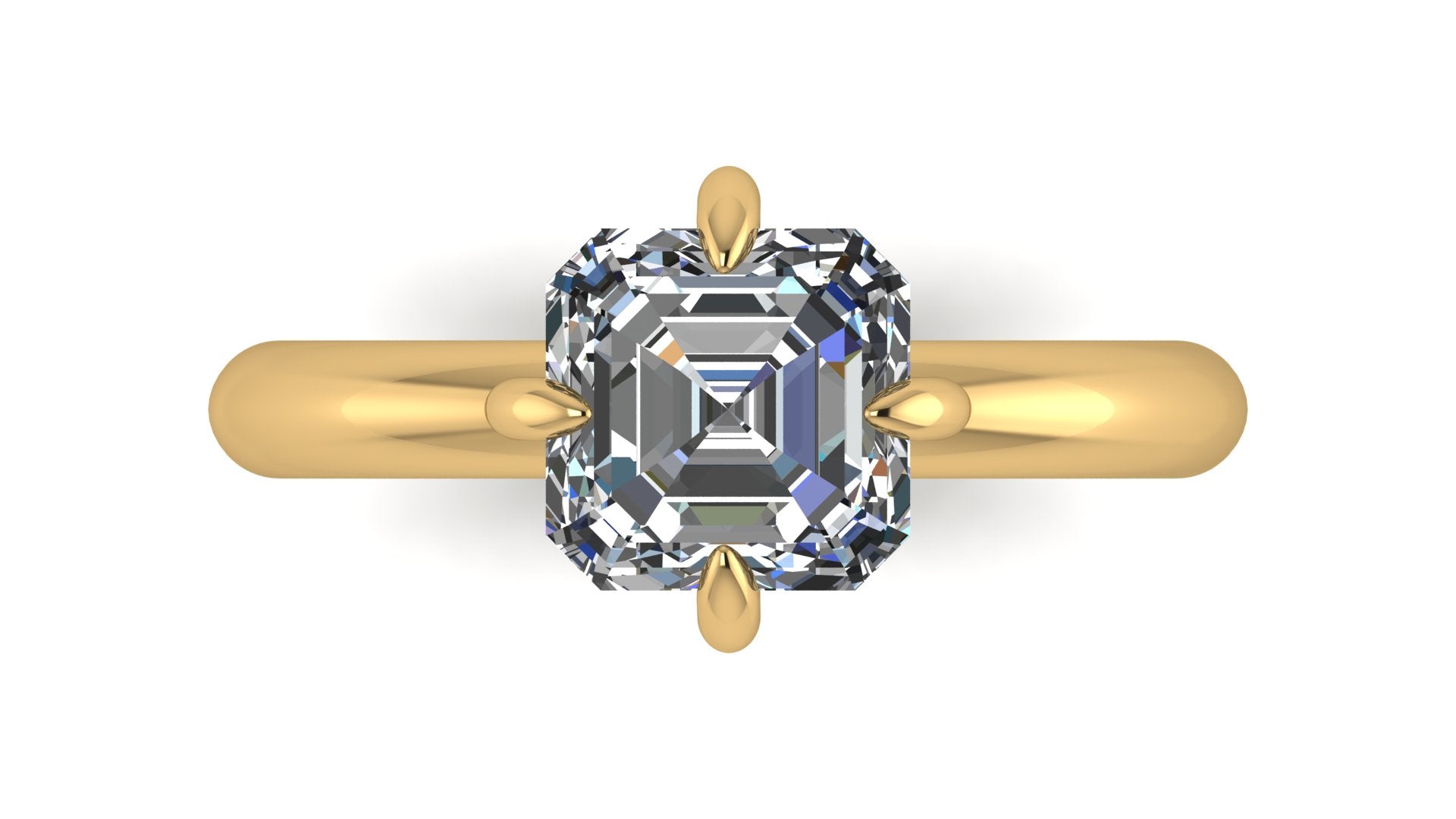Anillo de compromiso solitario ascher - Adrian