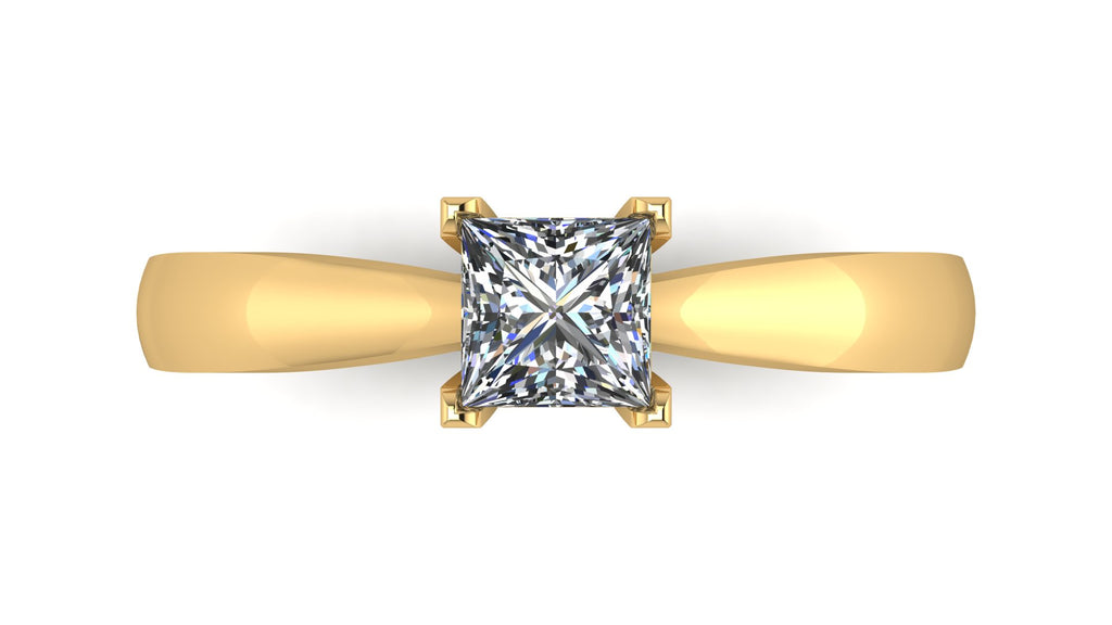 Anillo de compromiso solitario corte princesa - Rodrigo