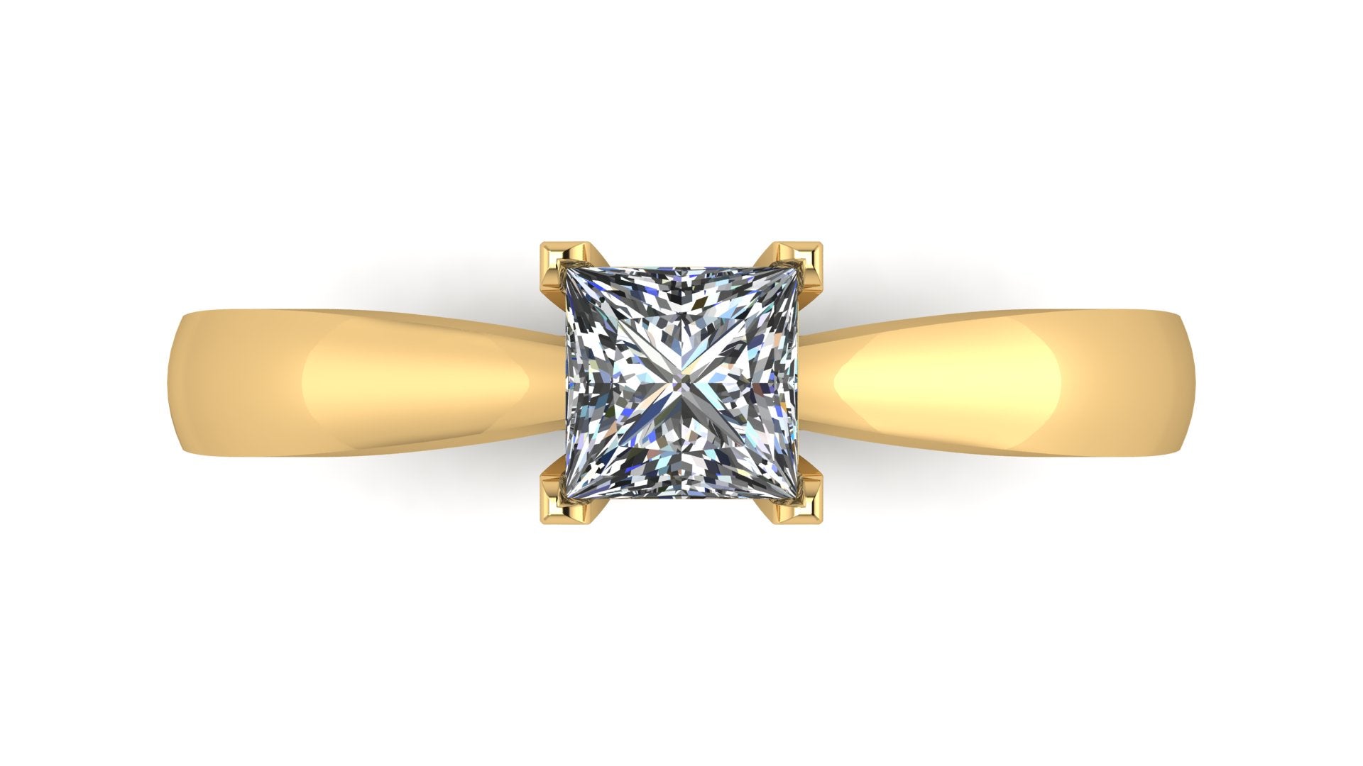 Anillo de compromiso solitario corte princesa - Rodrigo