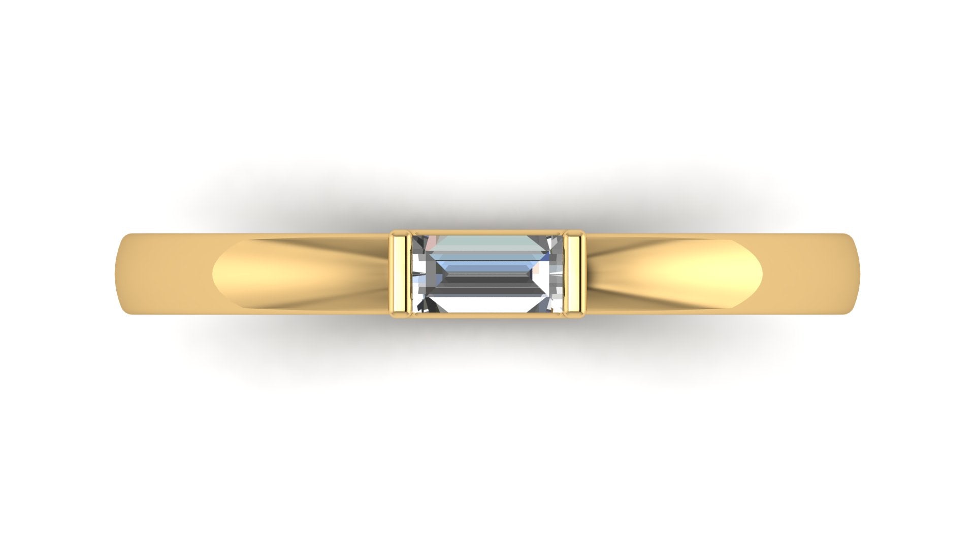 Anillo de diamante corte baguette - Cecilia