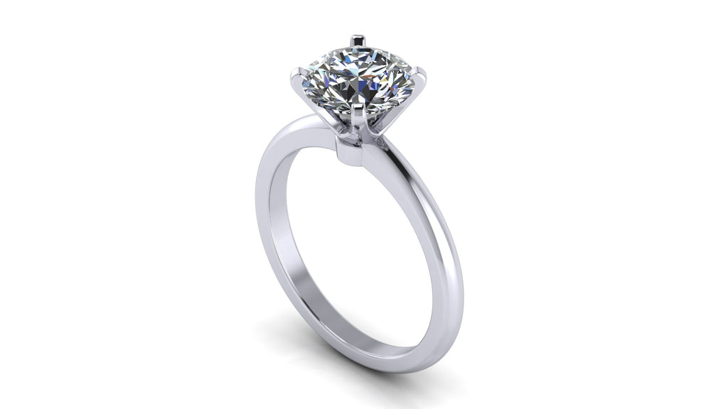 Anillo de compromiso solitario redondo -  Maximiliano