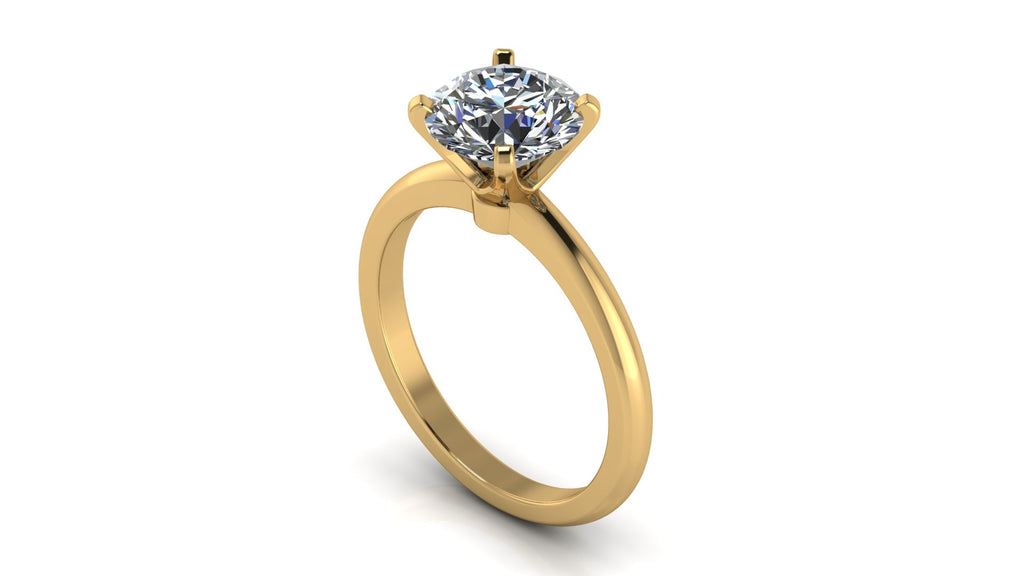 Anillo de compromiso solitario redondo -  Maximiliano