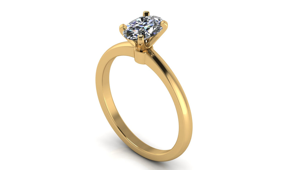 Anillo de compromiso solitario ovalado -  Victor