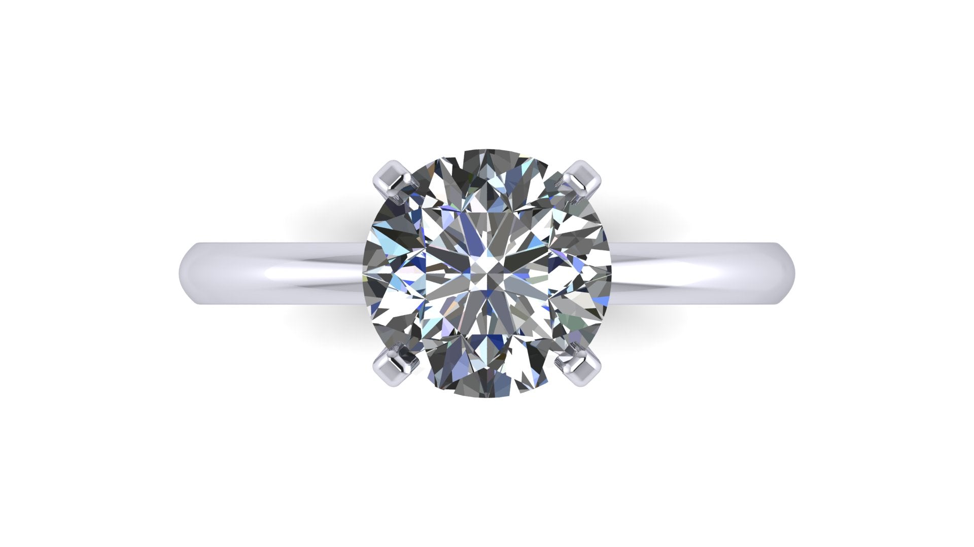 Anillo de compromiso solitario redondo -  Maximiliano