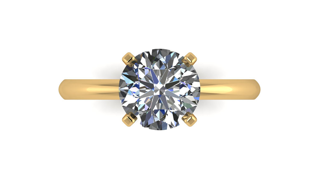 Anillo de compromiso solitario redondo -  Maximiliano
