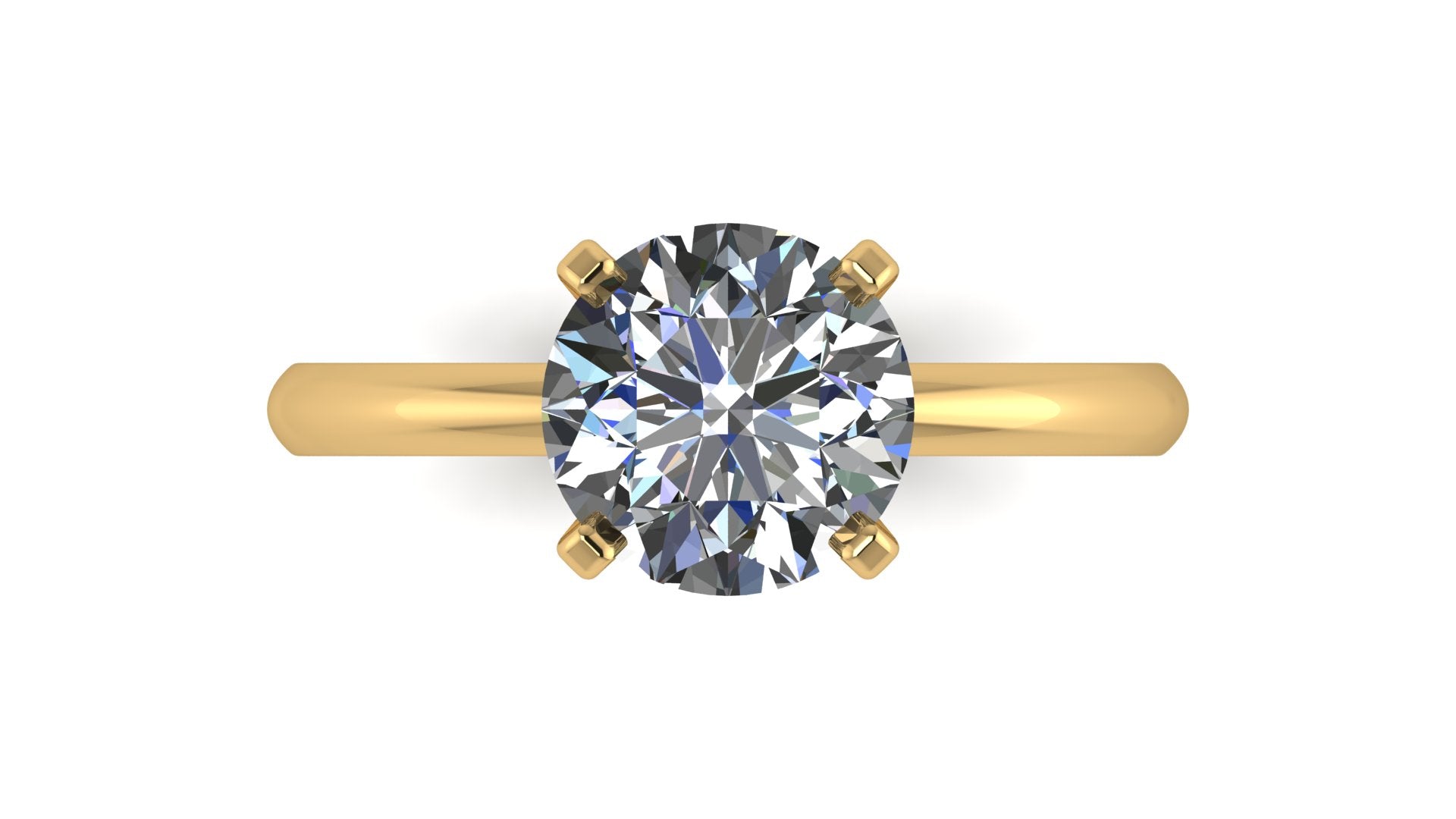 Anillo de compromiso solitario redondo -  Maximiliano