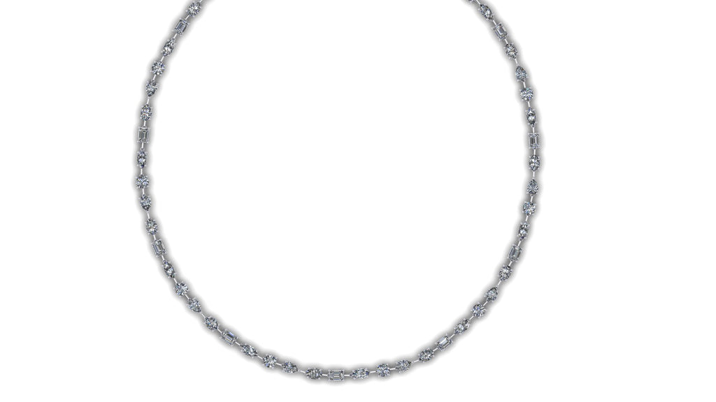 Collar tennisde diamantes varias formas - Dafne