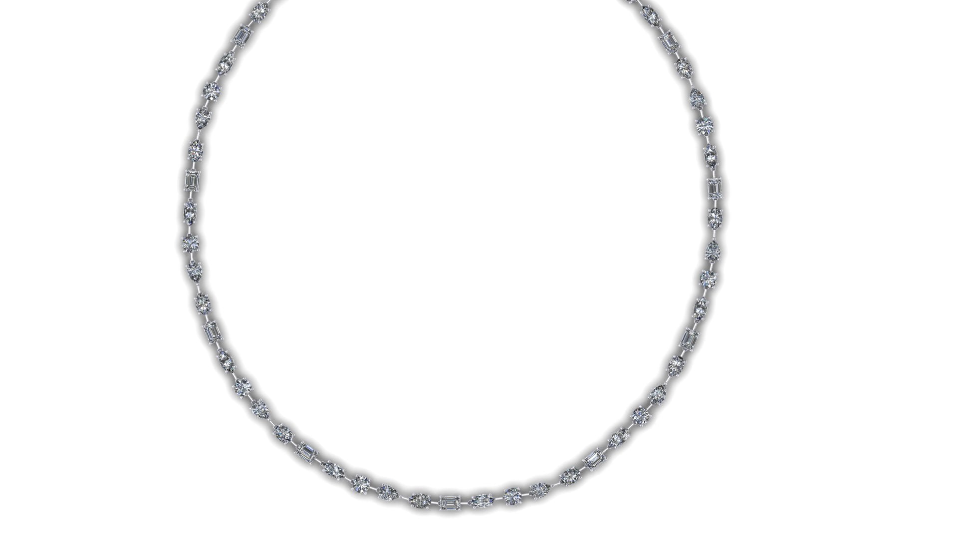 Collar tennisde diamantes varias formas - Dafne