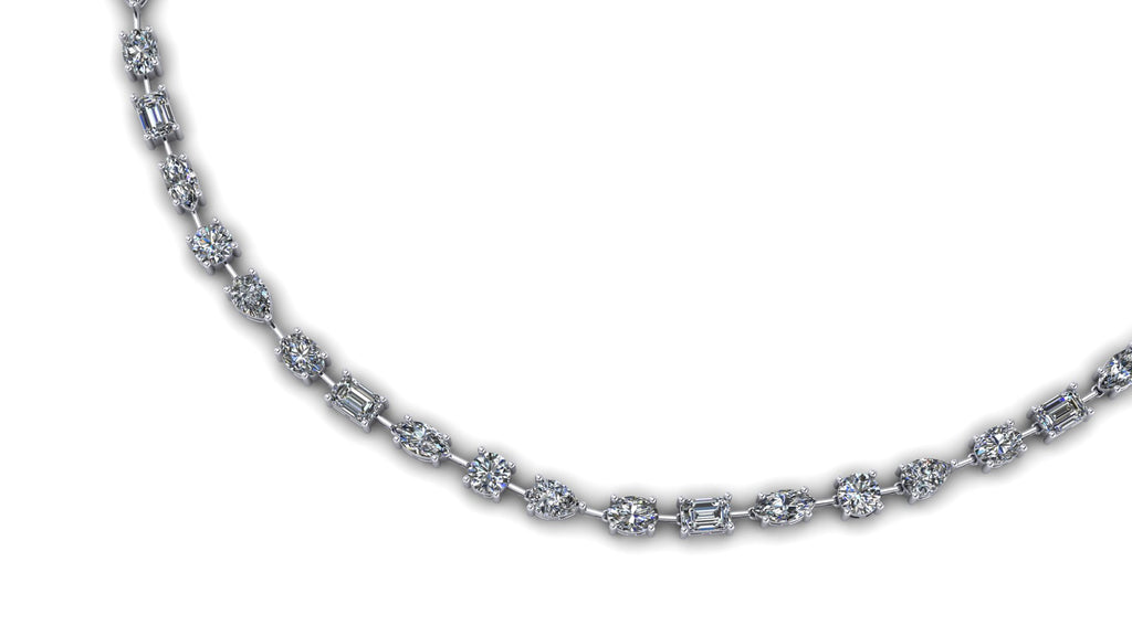 Collar tennisde diamantes varias formas - Dafne