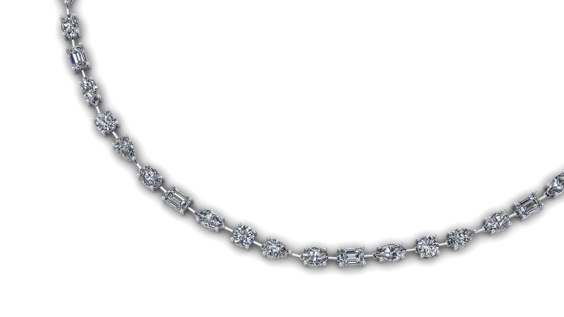 Collar tennisde diamantes varias formas - Dafne